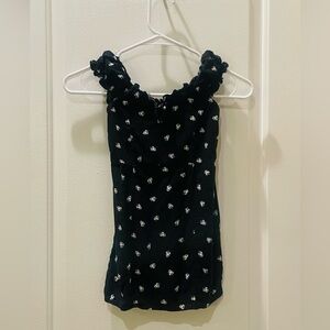 Art Class Girls Black and White Floral Dress